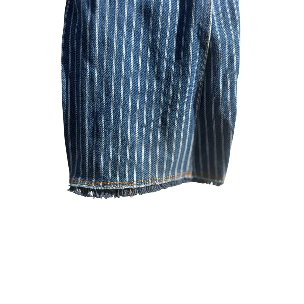 Lysse Womens Sz M pull on Straight Leg raw hem Denim blue Pants CONTROL TOP - Picture 5 of 6